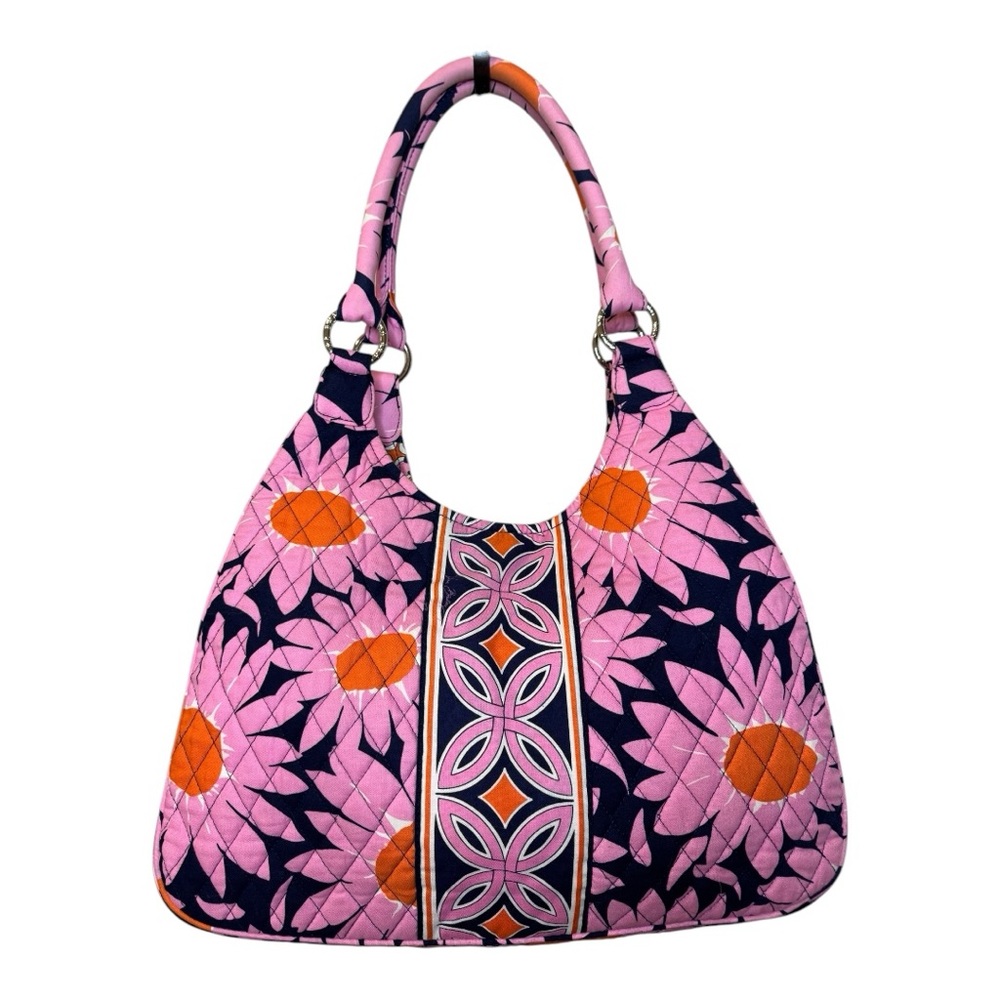 Vera Bradley Love Me Pink Daisy Large Hobo Bag